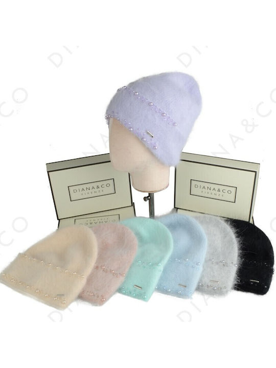 Beanie Beanie Knitted in Lilac color