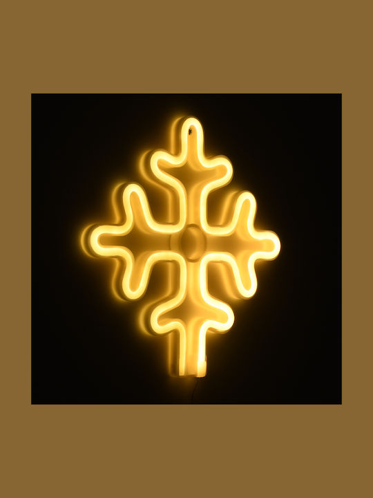 GloboStar Iluminată De Crăciun Figurină Fulg Albă