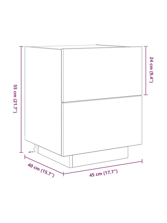 Nachttisch Artisan Oak 45x40x55cm