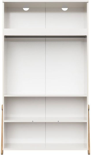 Δίφυλλη Ντουλάπα Λευκή 106x54x180cm