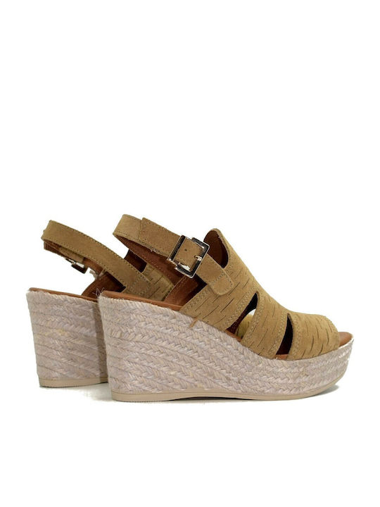 Platforme Damen În Stil Espadrile Bej