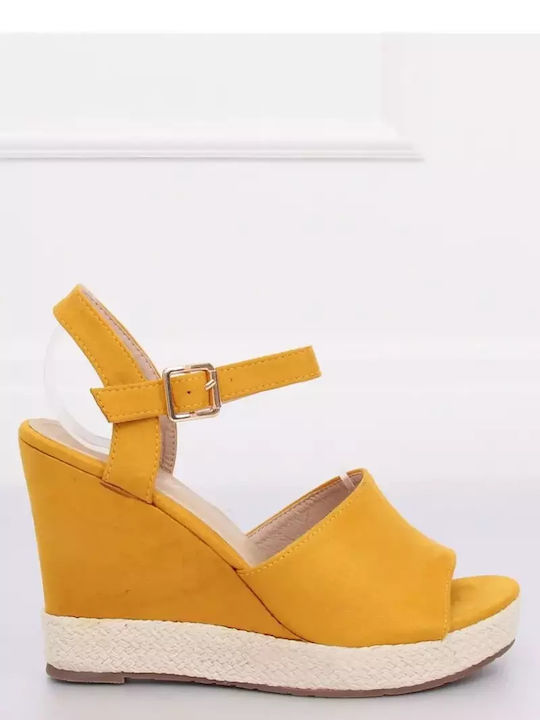 Damenplattformen im Espadrilles-Stil Gelb