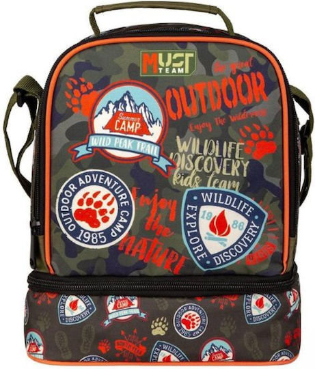 Must Team Yummy Kids' Insulated Snack Bag 7L Green 22x16x28cm Outdoor Adventure