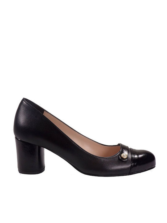 Leder Pumps Schwarz