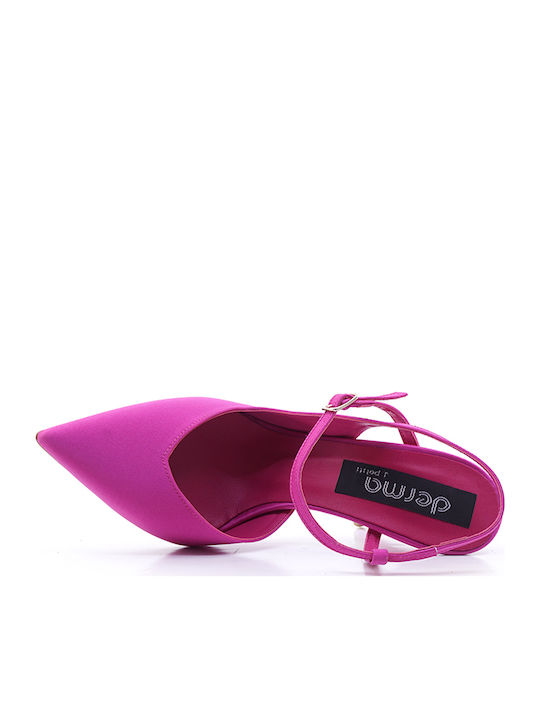 Fuchsia Heels with Strap