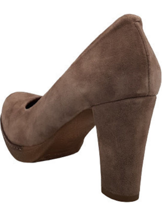 Leder Pumps Gray