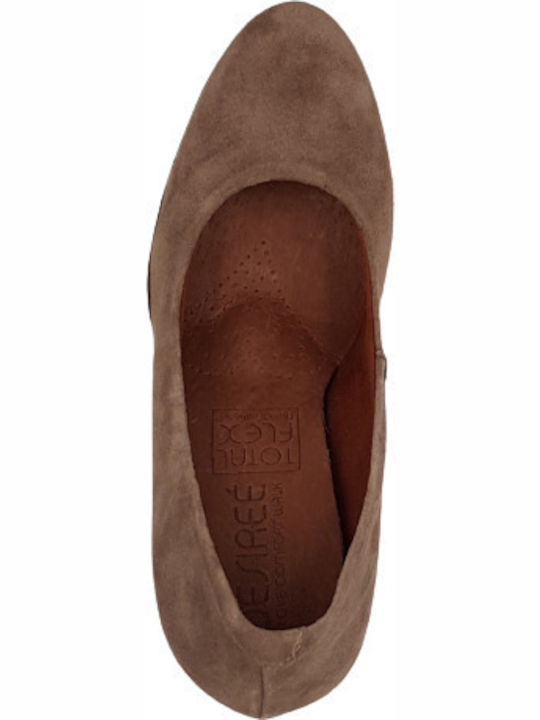 Leder Pumps Gray