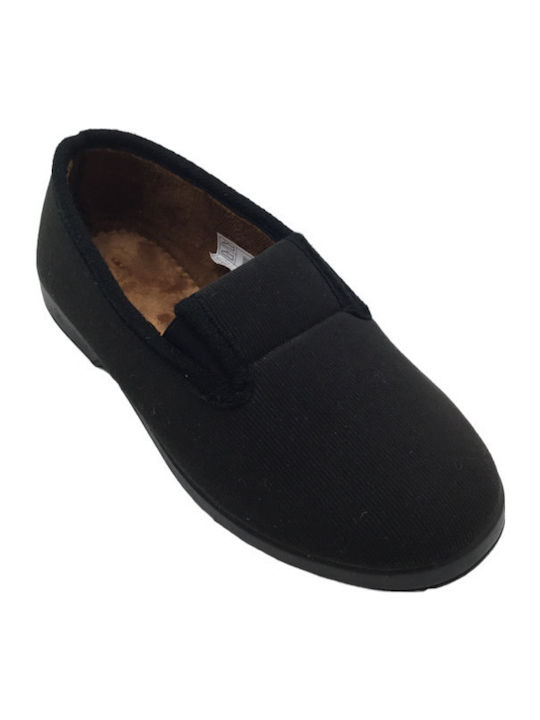 38-velour-black Κλειστές Γυναικείες Παντόφλες Μαύρες