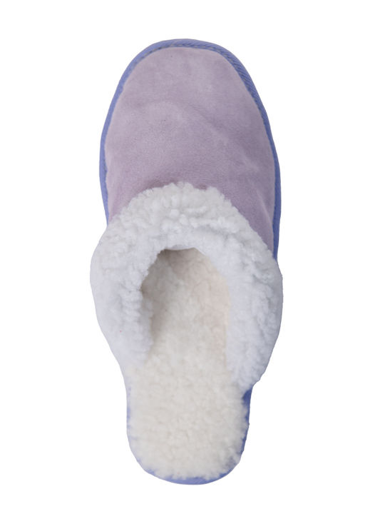 -women's Leather Winter Women's Slippers Purple