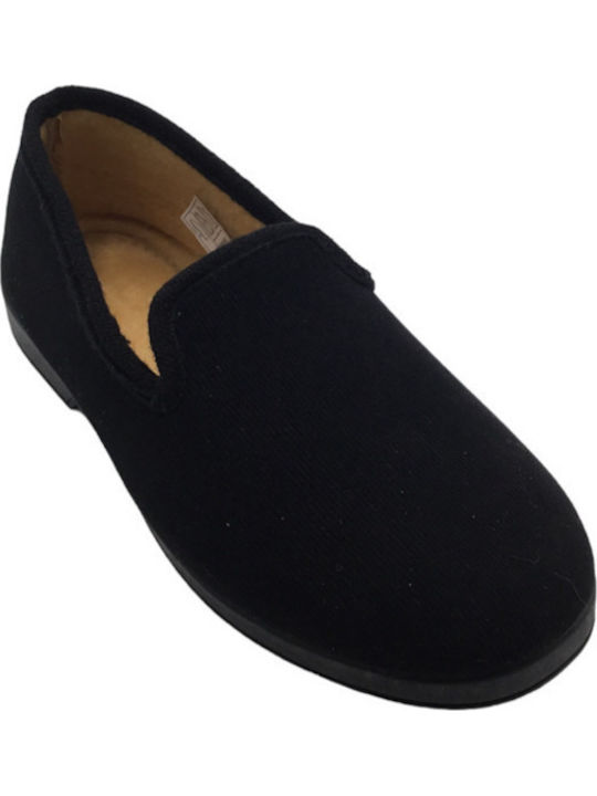 30-velour-black Κλειστές Γυναικείες Παντόφλες Μαύρες