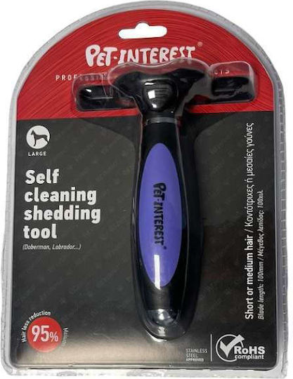 Pet Interest Self Shedding Tool Comb Large for Misc Hair Lengths for Coat Cleaning