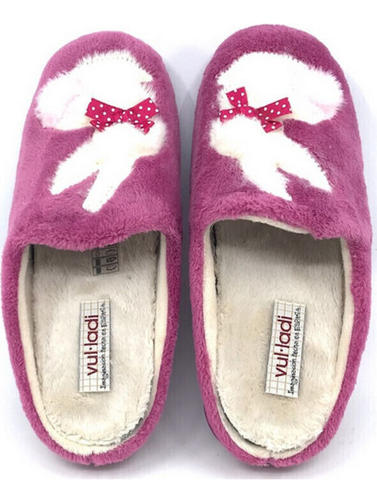 Women's Slippers with Animals Fuchsia