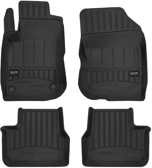 Frogum Set of Front and Rear Mats 4pcs for Peugeot 208 2012-2019 Black