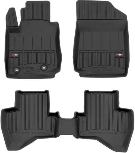Frogum Set of Front and Rear Mats 3pcs for Toyota Aygo 2014-2021 Black