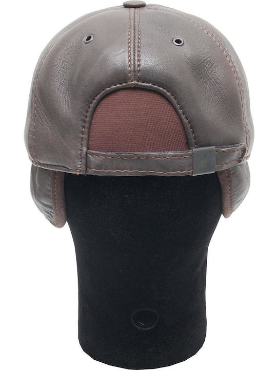 Leather 100 Δερματινο Ανδρικο Καπελο Κωδικος Hat-2 D.brown