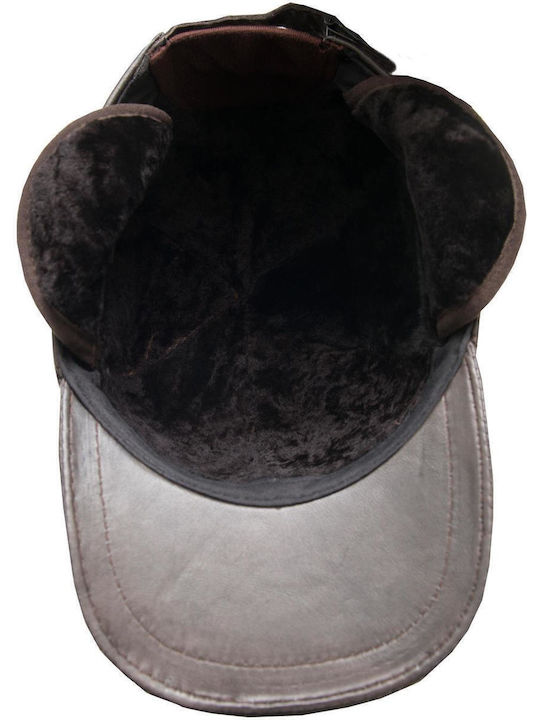 Leather 100 Δερματινο Ανδρικο Καπελο Κωδικος Hat-2 D.brown