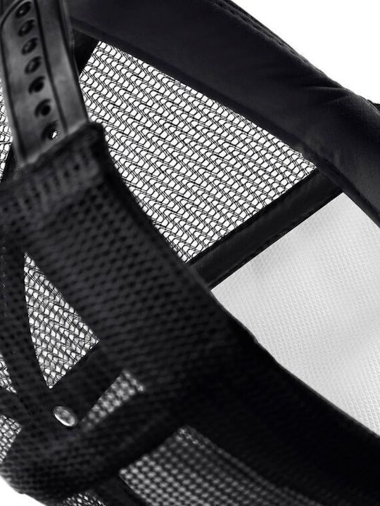 AEK Adult Cap Soft Trucker Mesh Black White Polyester Unisex One Size
