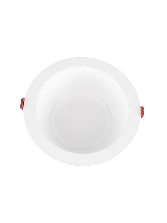GloboStar Кръгла Вграден LED Панел 42W с Неутрално бяло Светлина 4500К 22см.