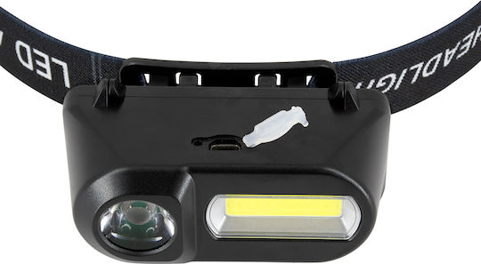 GloboStar Rechargeable Headlamp LED Dual Function with Maximum Brightness 2500lm XML2 Black