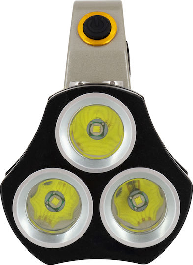 GloboStar Rechargeable Flashlight LED IP65 with Maximum Brightness 3000lm Car & Socket Black