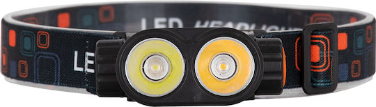 GloboStar Rechargeable Headlamp LED IP44 with Maximum Brightness 2500lm XML2-T6 Chip 25 Watt Black