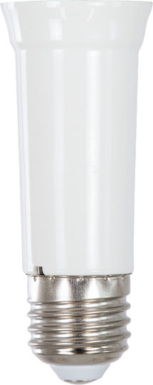 GloboStar Socket Extension for Socket E27 in White color Set 1pcs 78981