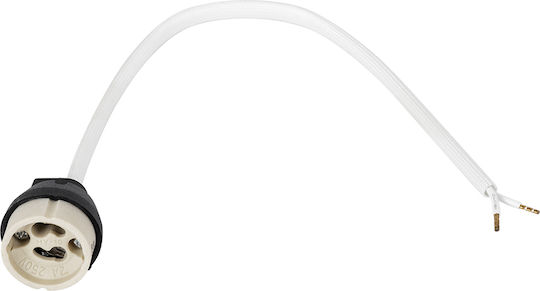 GloboStar Power Socket with Socket GU10 in White color Set 1pcs 60499