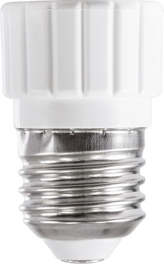 GloboStar Socket Adapter from E27 to GU10 in White color Set 1pcs 78973