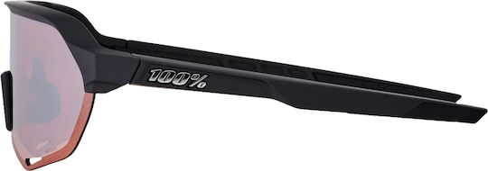 100% Cycling Glasses S2 with Black Frame & Mirror Lenses