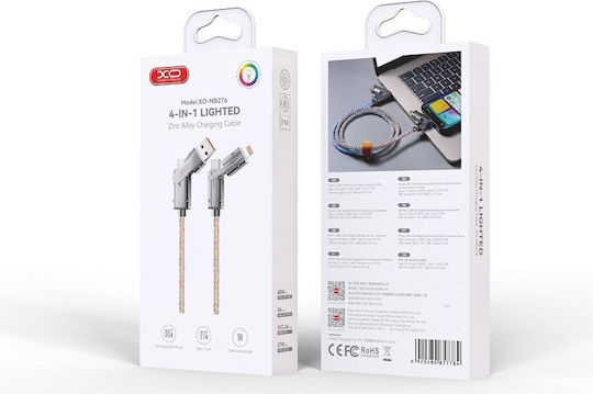 XO USB-C to Lightning Cable 60W Γκρι 1m (NB276)