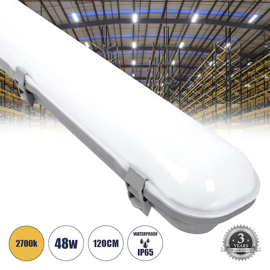 GloboStar Lighting Batten Outdoor with Integrated LED 48W 120cm
