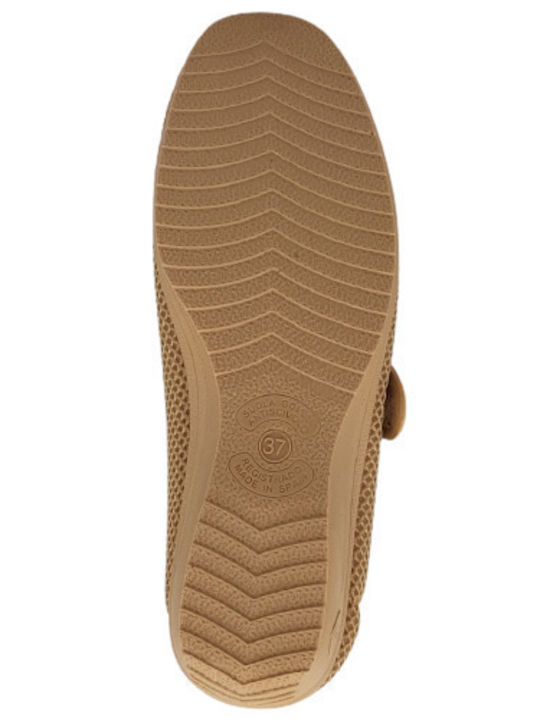 Damen Ballerinas in Beige Farbe
