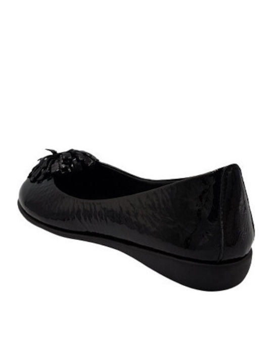 Flexx Damen Ballerinas aus Lackleder in Schwarz Farbe