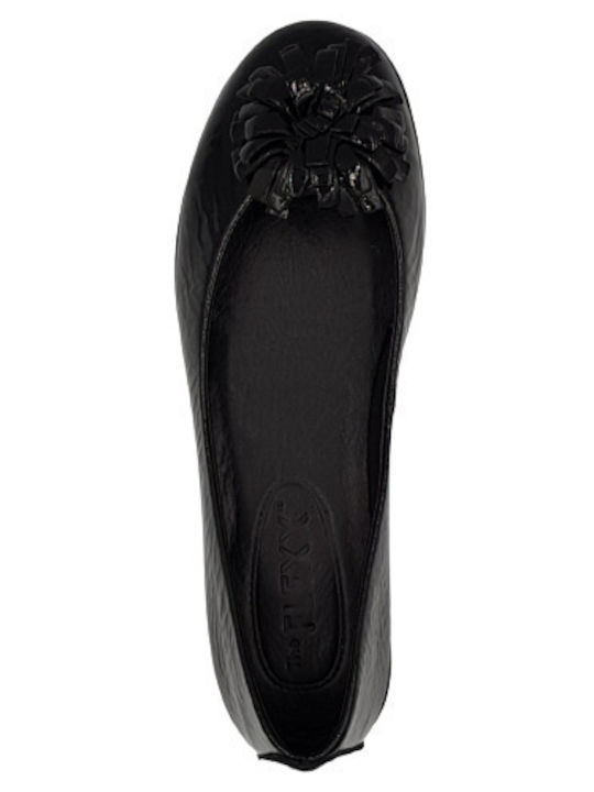 Flexx Damen Ballerinas aus Lackleder in Schwarz Farbe