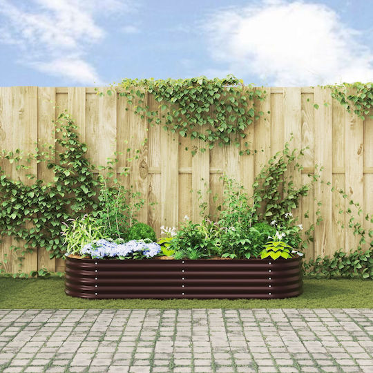 vidaXL Pot Metallic Brown 240x80x44cm.