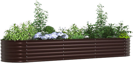 vidaXL Pot Metallic Brown 320x80x44cm.