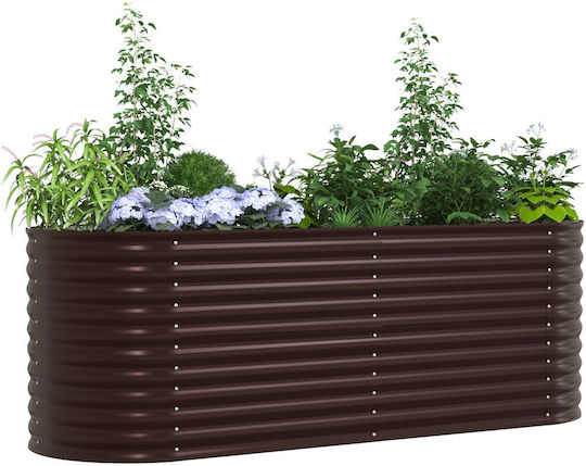 vidaXL Pot Metallic Brown 240x80x81cm.