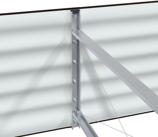 vidaXL Pot Metallic Brown 240x80x44cm.