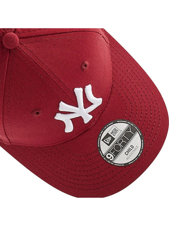 New Era Kids' Jockey Fabric Hat Essential Burgundy