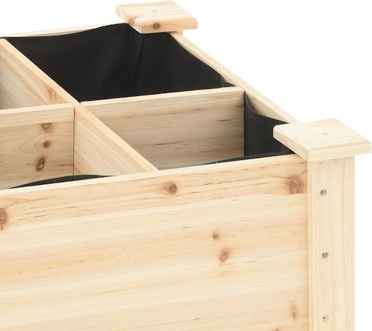 vidaXL Γλάστρα Ξύλινη Μπεζ 115x59x76εκ.
