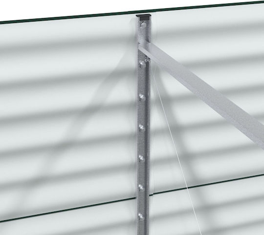 vidaXL Ghiveci Metal Verde 400x80x81cm.