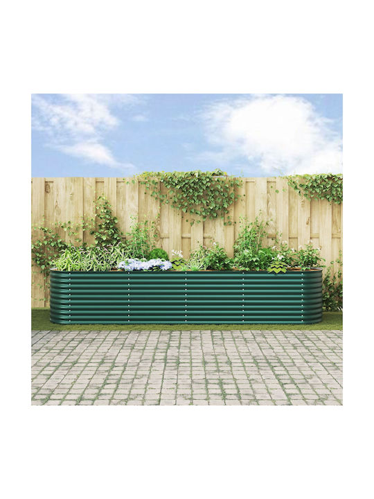 vidaXL Pot Metallic Green 400x80x81cm.