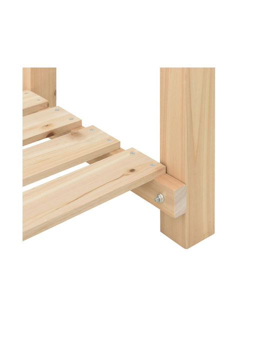 vidaXL Pot Wooden 45x45x76cm.