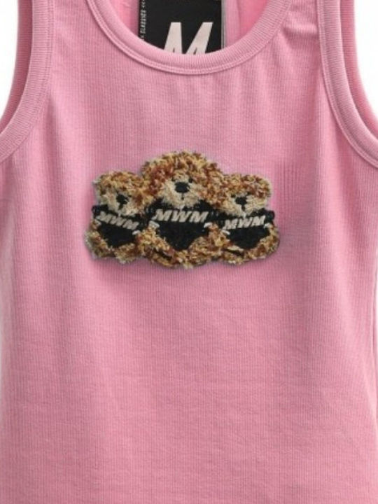 Women's Summer Blouse Sleeveless Pink