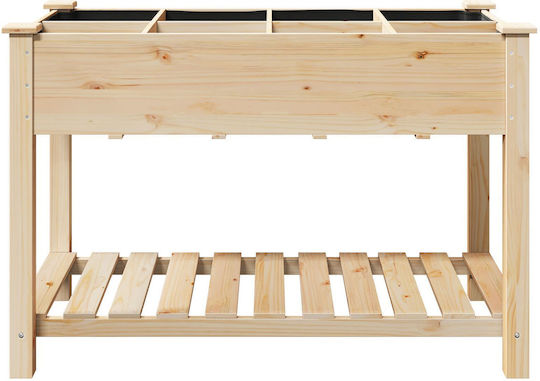 vidaXL Γλάστρα Ξύλινη Μπεζ 115x59x76εκ.