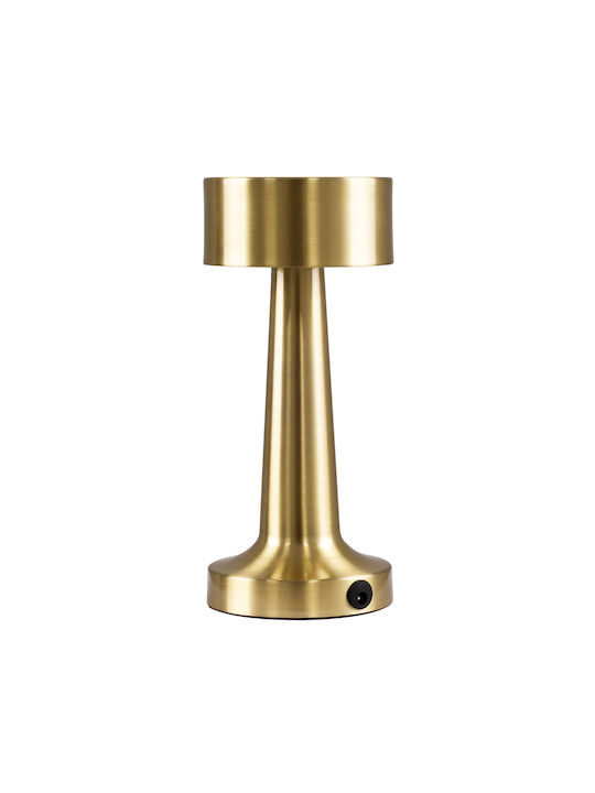GloboStar BELLA Metal Table Lamp LED with Gold Shade and Base