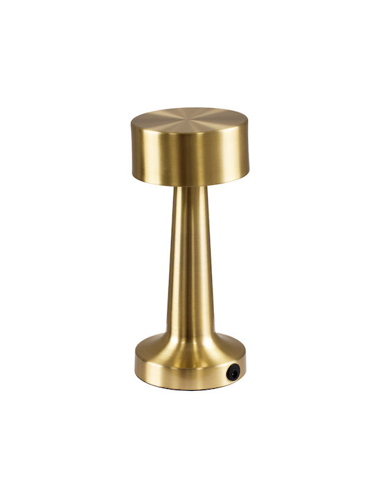GloboStar BELLA Metal Table Lamp LED with Gold Shade and Base