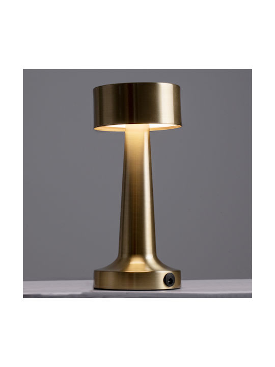 GloboStar BELLA Metal Table Lamp LED with Gold Shade and Base