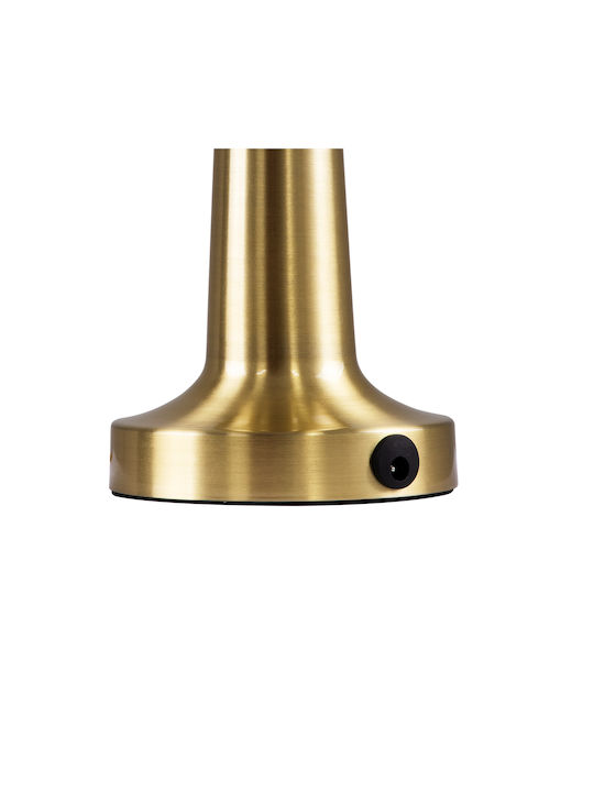 GloboStar BELLA Metal Table Lamp LED with Gold Shade and Base