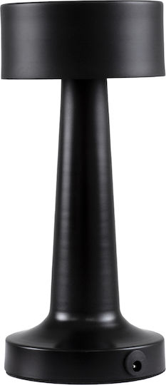 GloboStar Bella Plastic Table Lamp LED with Black Shade and Base